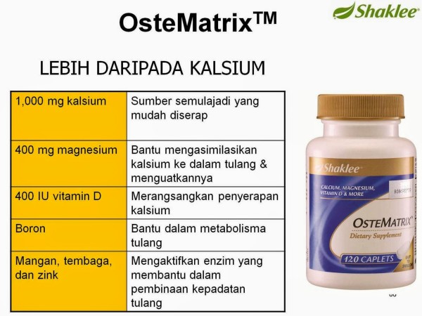 Ostematrix,shaklee bertam, shaklee bertam perdana, shaklee bertam putra, shaklee bukit mertajam, shaklee butterwoth, shaklee kedah, Shaklee kepala batas, shaklee malaysia, Shaklee penaga, Shaklee pulau pinang, shaklee seberang jaya,Apakah kalsium terbaik dan paling lengkap