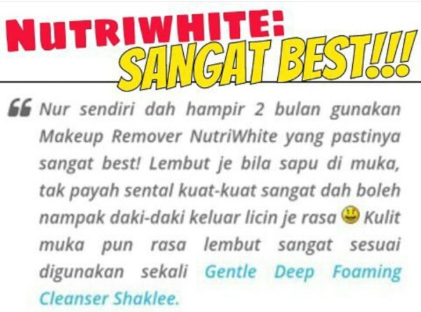 Testimoni Nutriwhite Shaklee