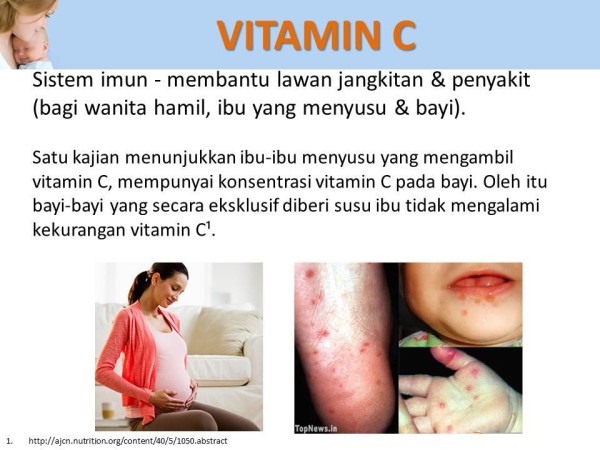 Vitamin c penting untuk ibu mengandung