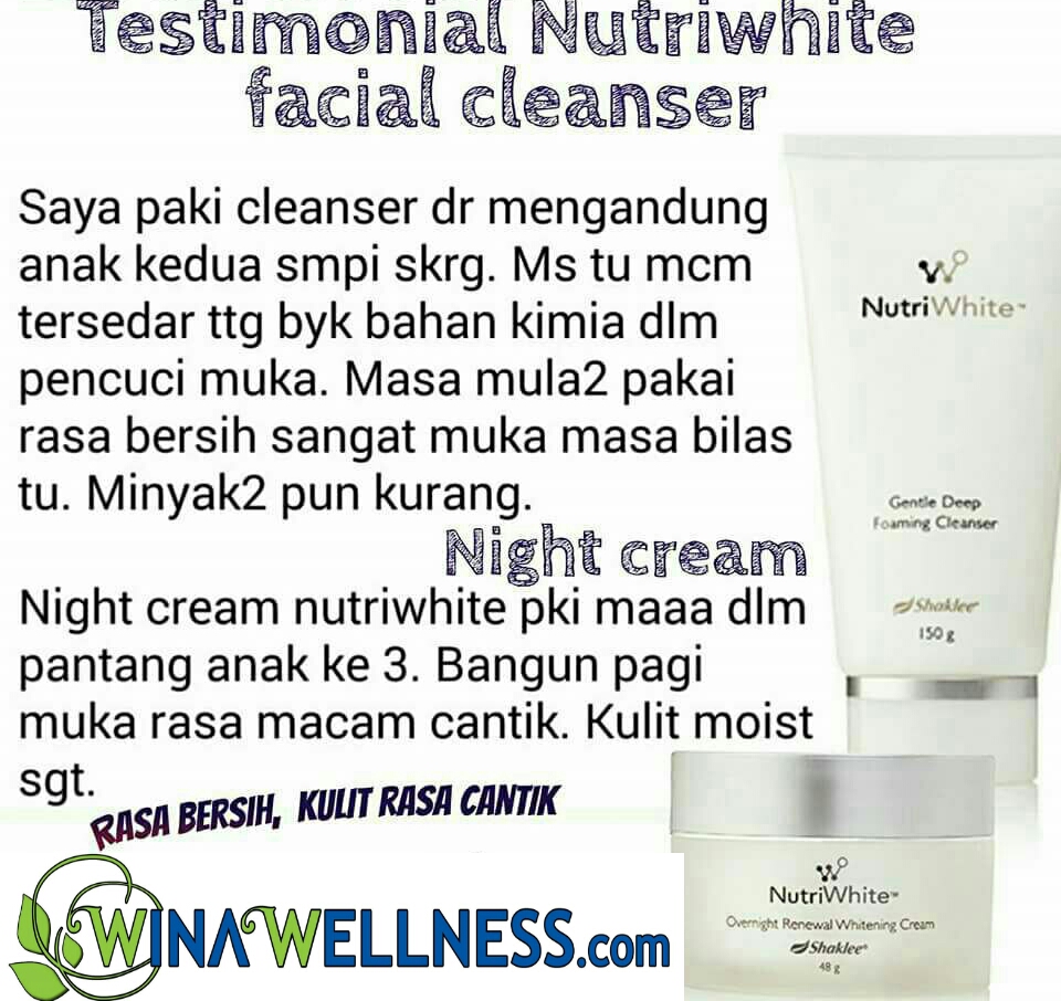 Testimoni Nutriwhite Deep Foaming Cleanser 