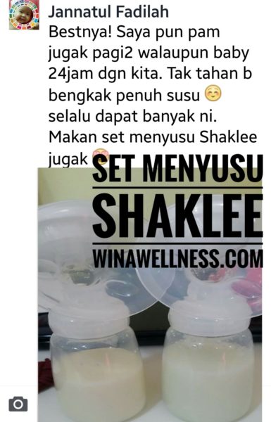 Testimoni Set Menyusu Shaklee 