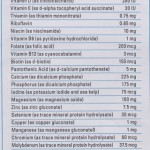 Kandungan vitamin dalam sebiji tablet VitaLea Shaklee