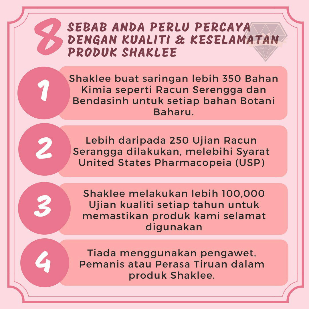 Pengedar Aktif Shaklee Bertam Kepala Batas :Kenapa Pilih Shaklee