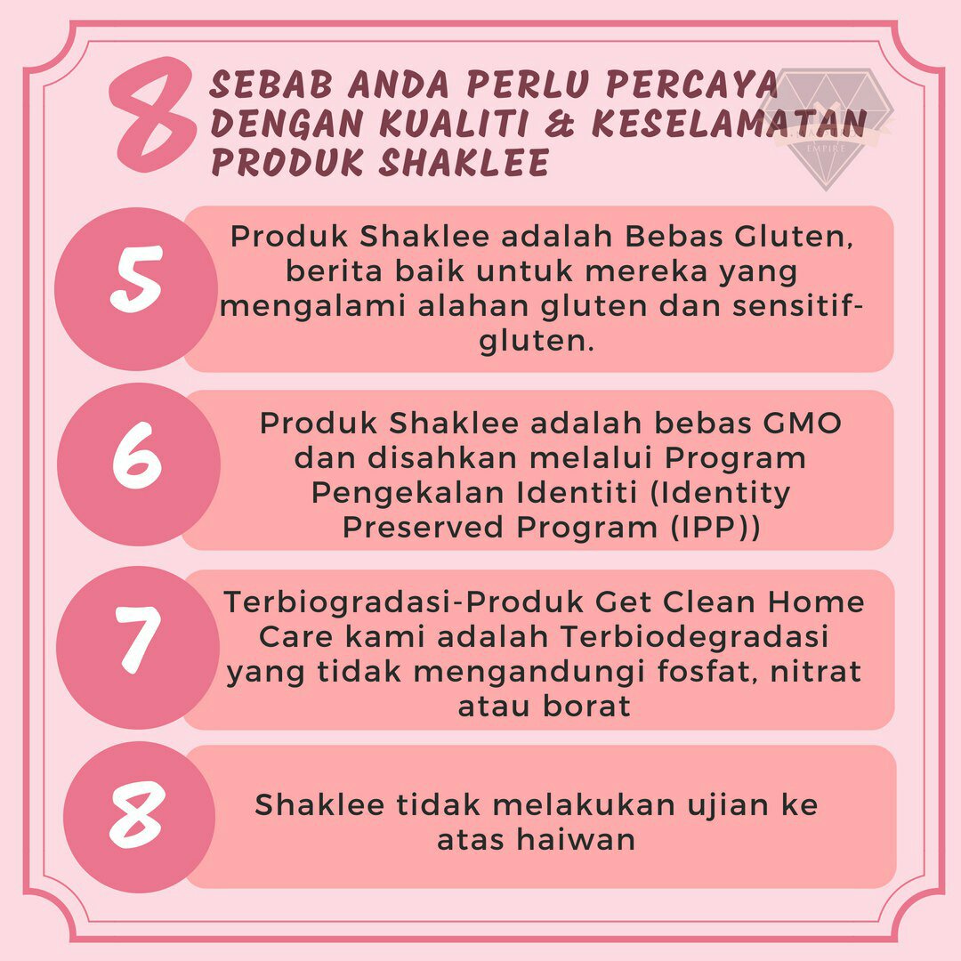 Pengedar Aktif Shaklee Bertam Kepala Batas :Kenapa Pilih Shaklee