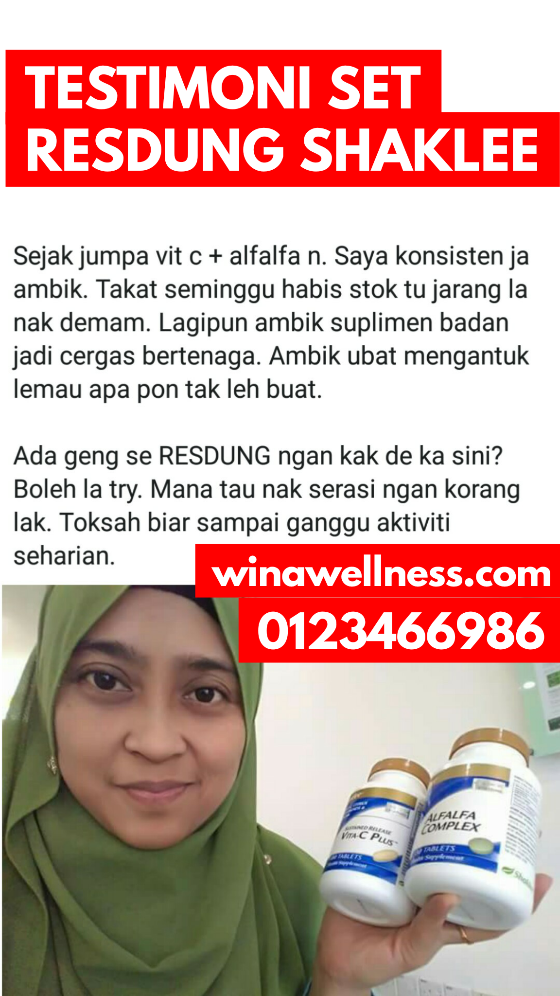 Shaklee Kepala Batas: Testimoni Set Resdung Shaklee