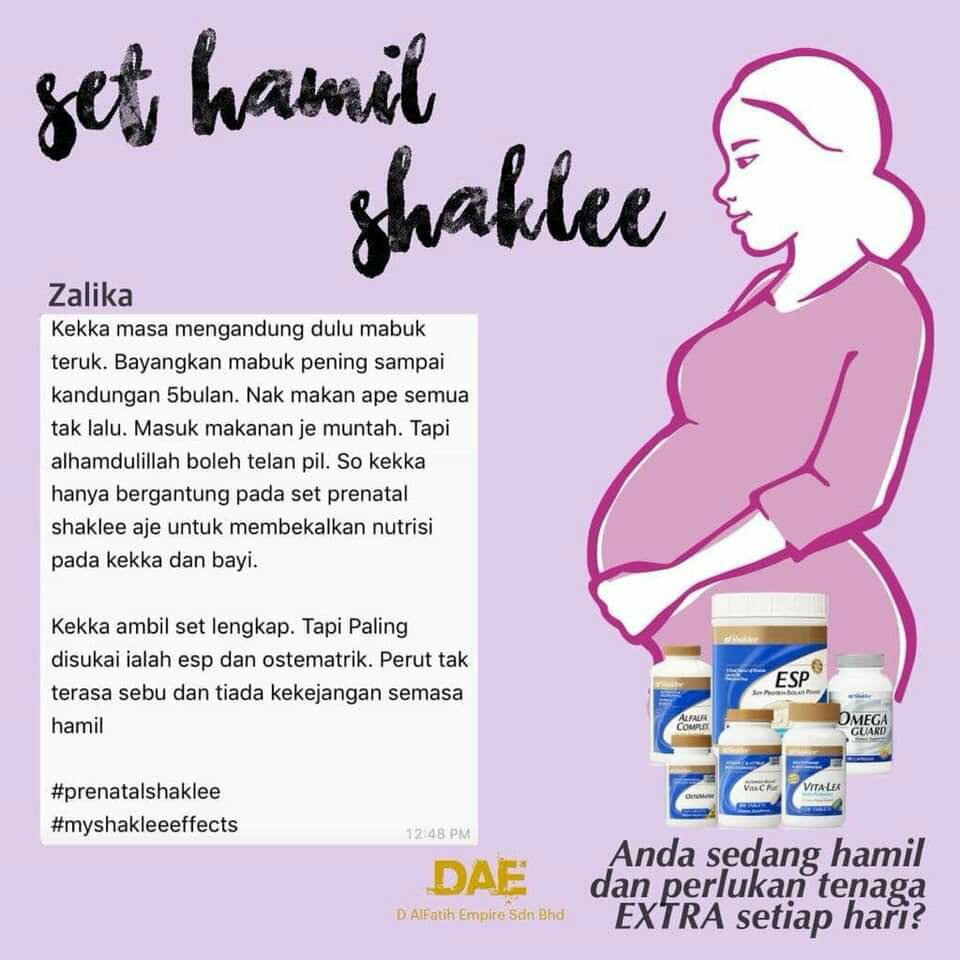 Set Hamil Paling Berkesan Shaklee-Shaklee Bertam,Kepala Batas